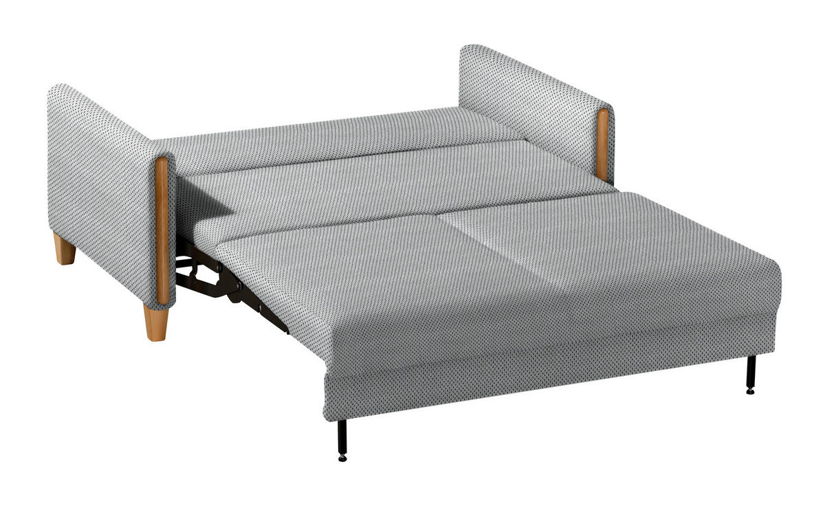 SCHLAFSOFA in Webstoff Grau, Buchefarben  - Buchefarben/Grau, Design, Holz/Textil (174/88/104cm) - Niels Andersson