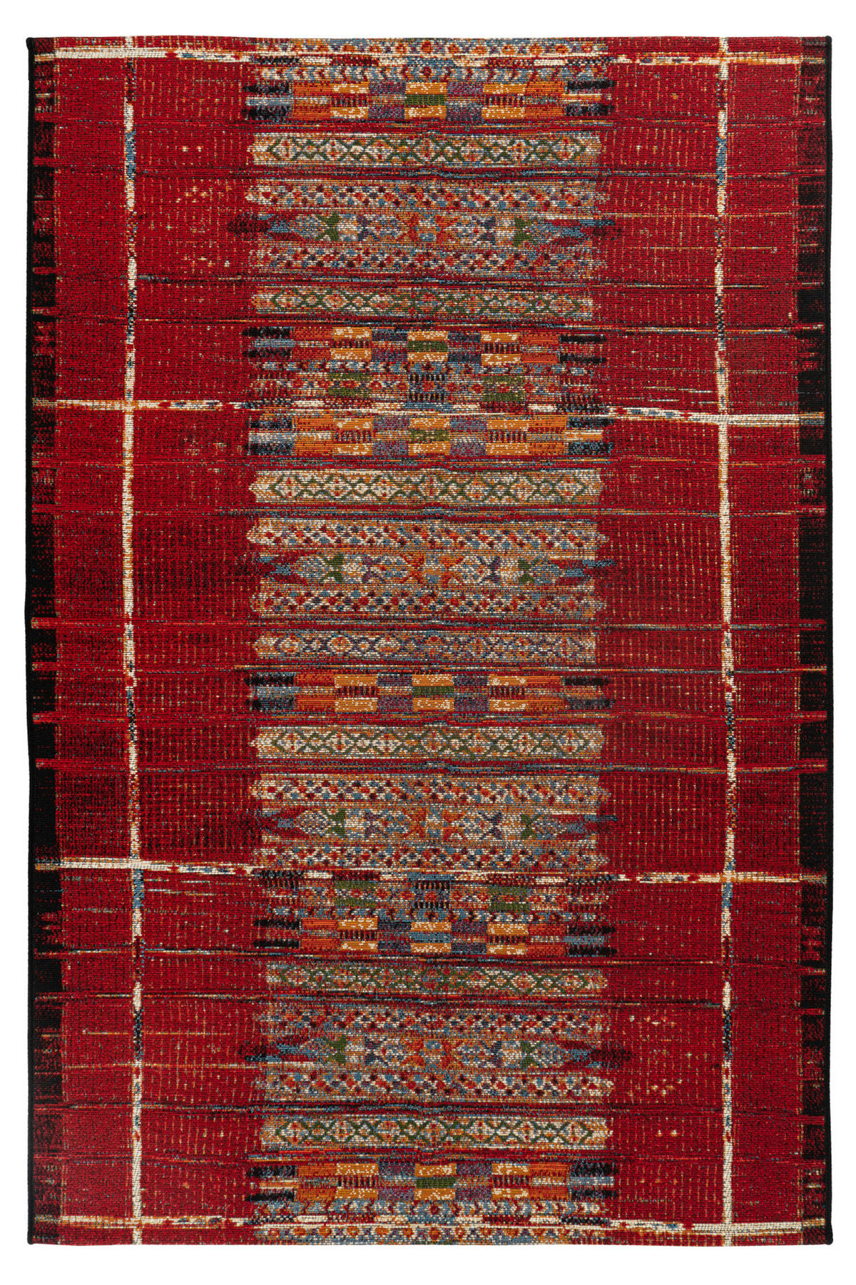 COVOR PENTRU EXTERIOR   - multicolor/roșu, Design, textil (120/170cm) - Novel