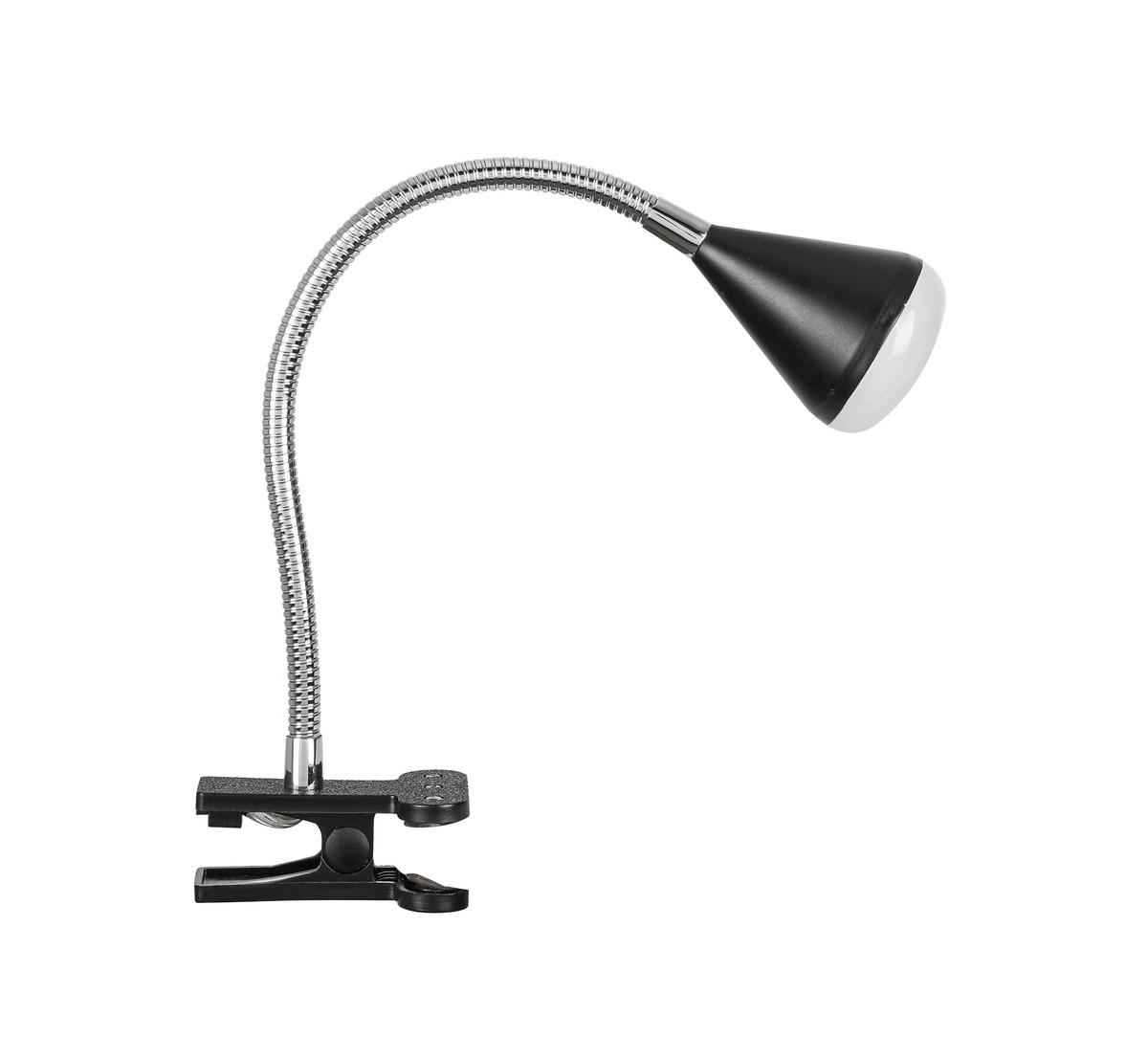LED-KLEMMLEUCHTE 42/6/10 cm   - Chromfarben/Transparent, Basics, Kunststoff/Metall (42/6/10cm) - Boxxx