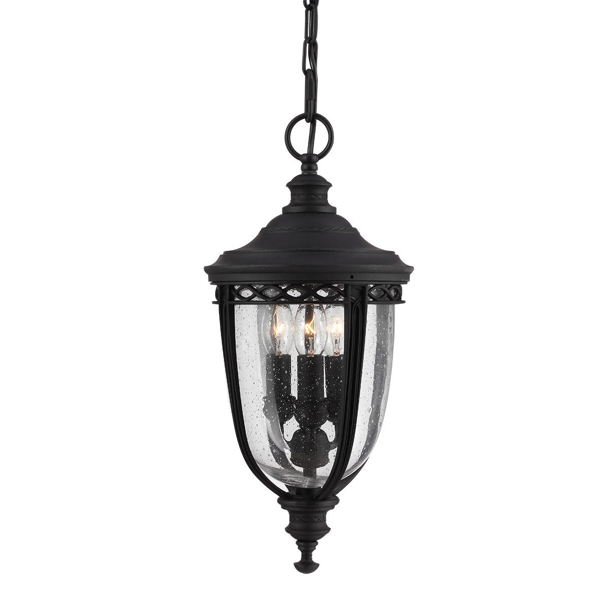 AUSSENHÄNGELEUCHTE - Schwarz, Basics, Glas/Metall (21.6/58cm) - Elstead Lighting