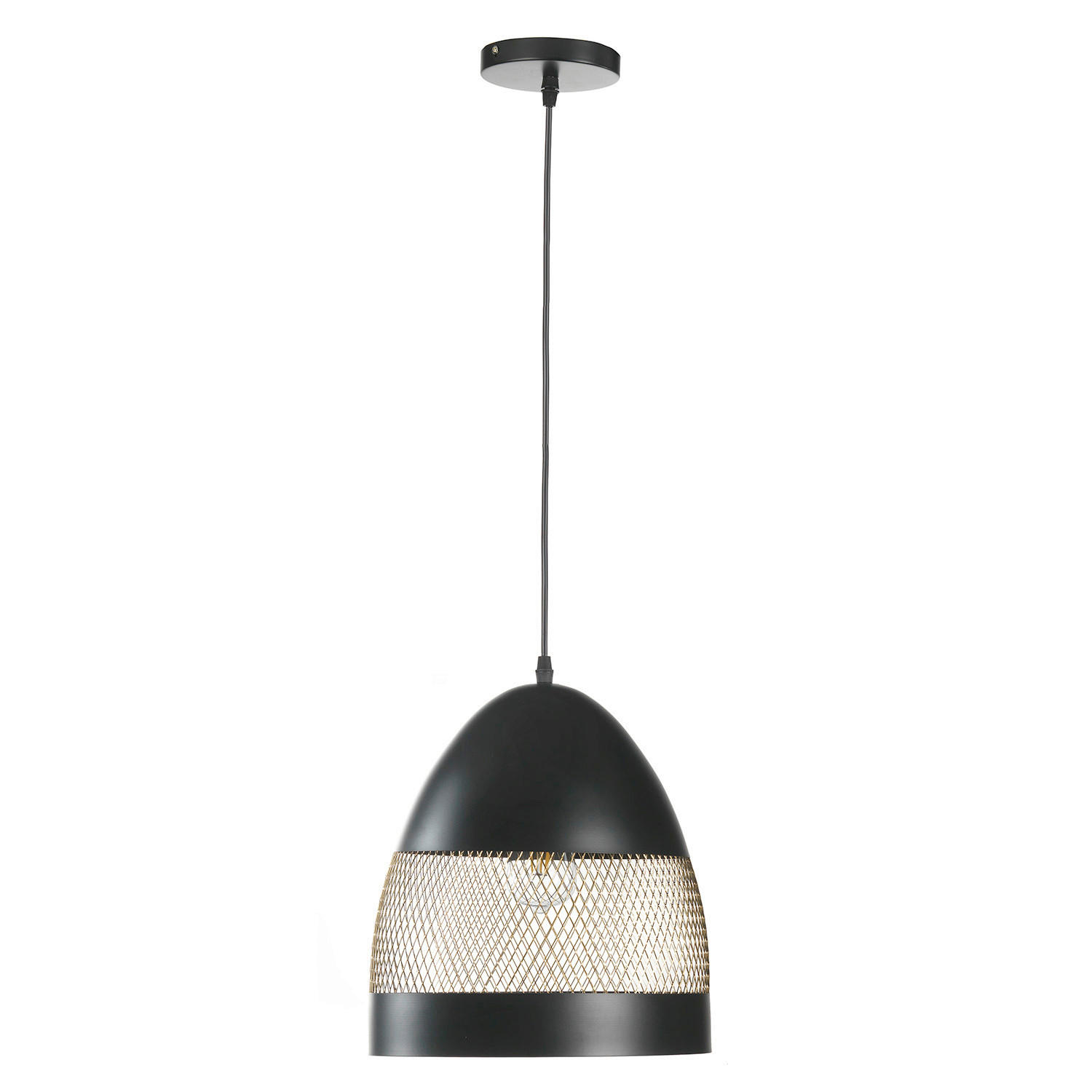 HÄNGELEUCHTE 30/120 cm  - Schwarz/Bronzefarben, Design, Metall (30/120cm)