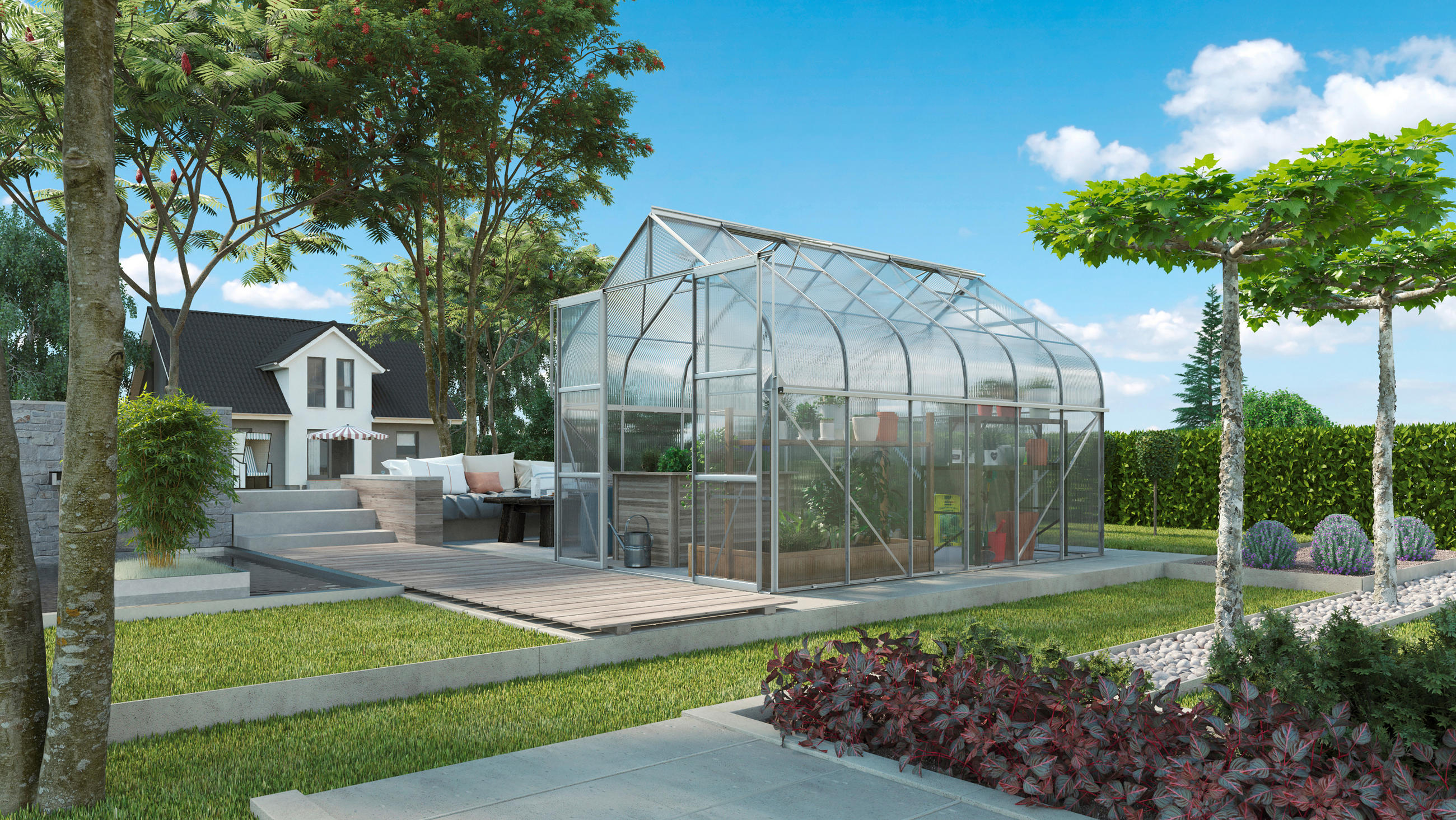 Gewächshausbausatz Diana 9900 Hkp4mm Set