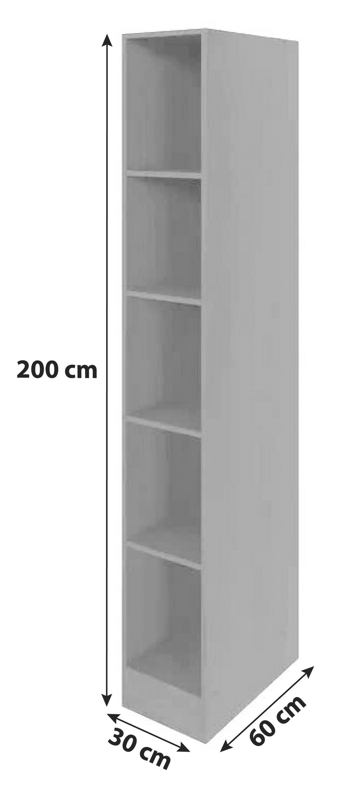REGAL  30/200/60 cm Anthrazit  - Anthrazit, MODERN, Holzwerkstoff (30/200/60cm) - Held