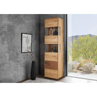 VITRINE  in massiv Wildeiche Wildeiche  - Wildeiche, Basics, Holz (50/202/40cm) - Livetastic