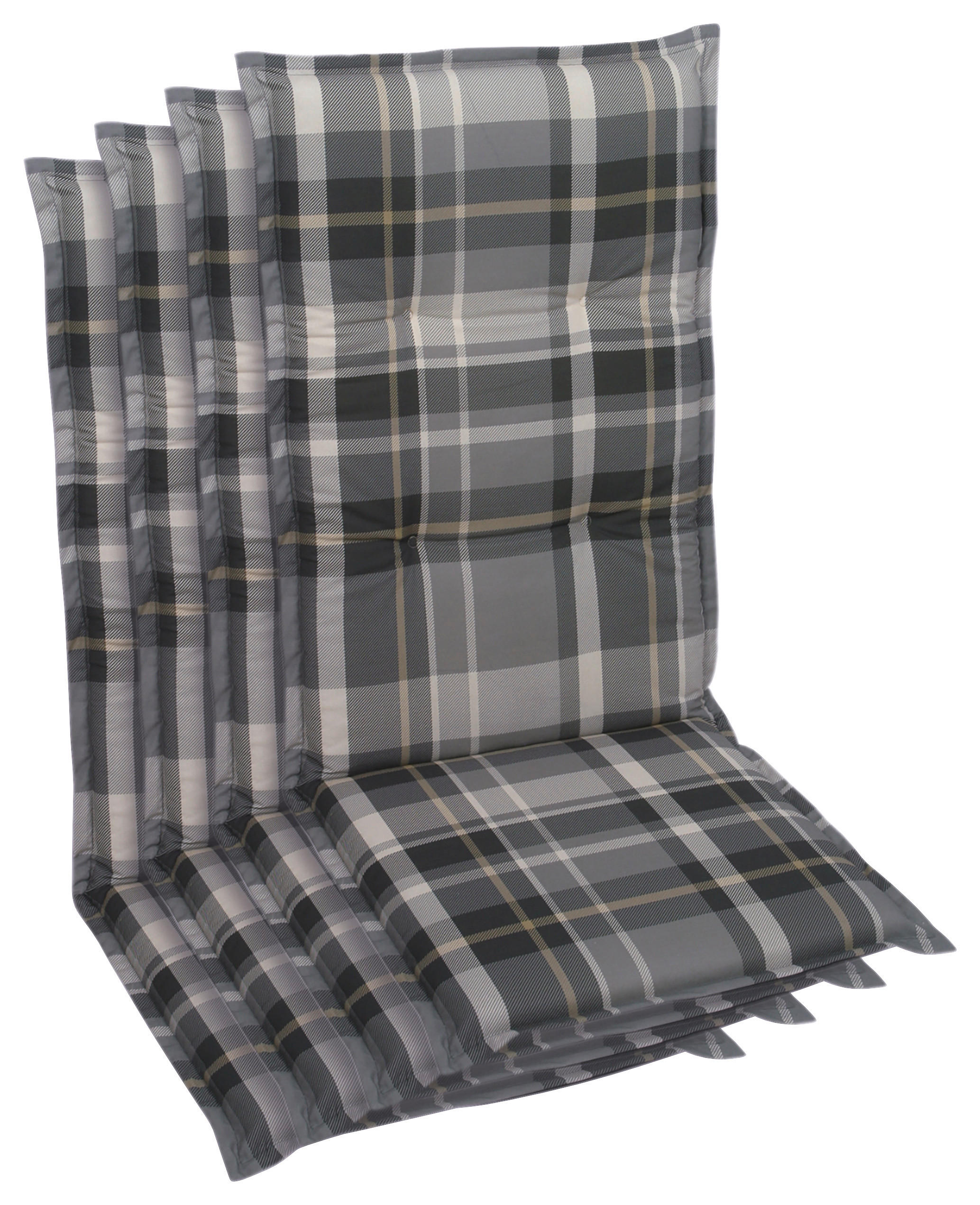 SESSELAUFLAGENSET Karo  - Grau, Basics, Textil (50/6/120cm)