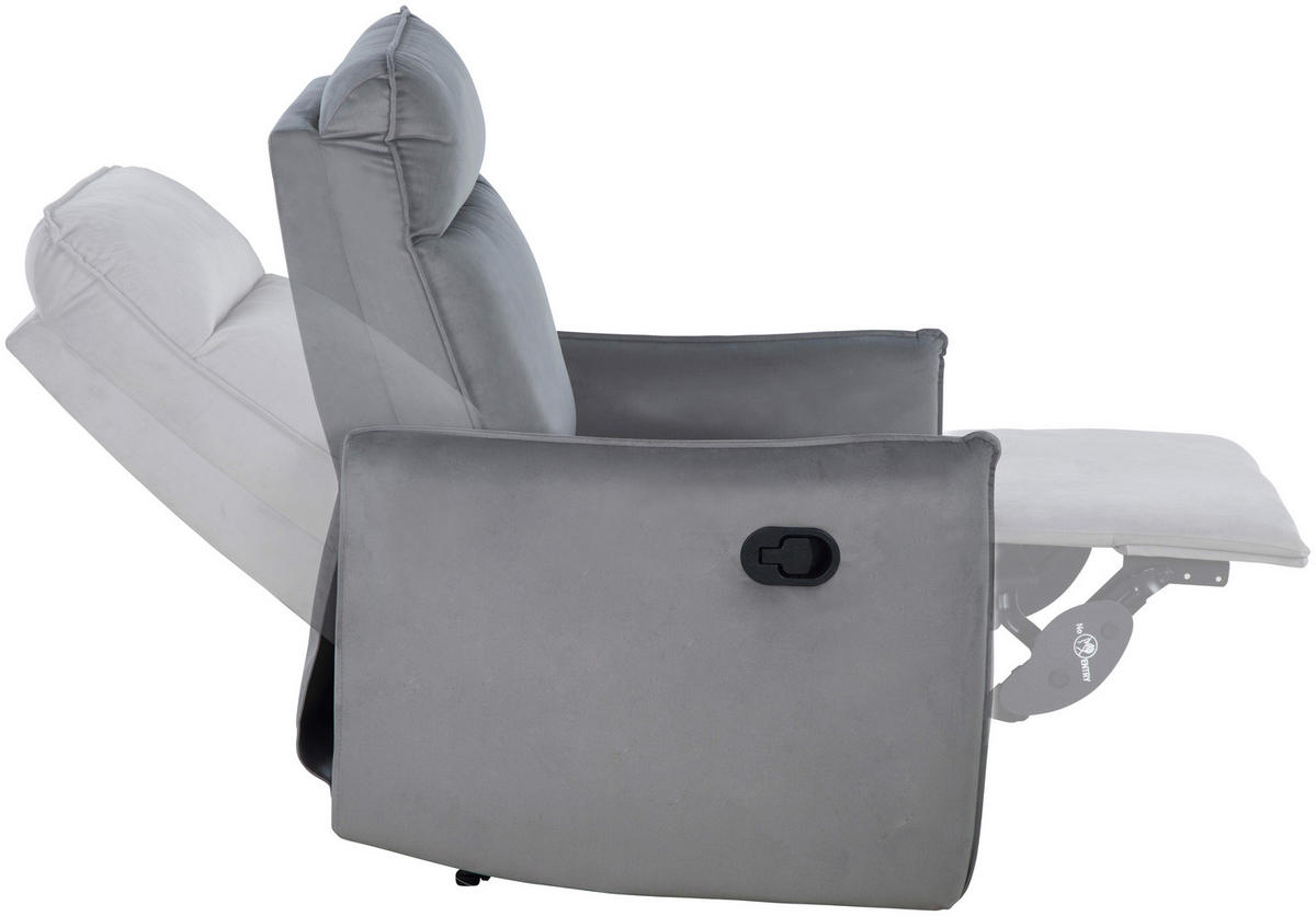 SEDACIA ZOSTAVA, textil, tmavosivá - tmavosivá, Konventionell, kov/textil (72/102/88cm) - P & B