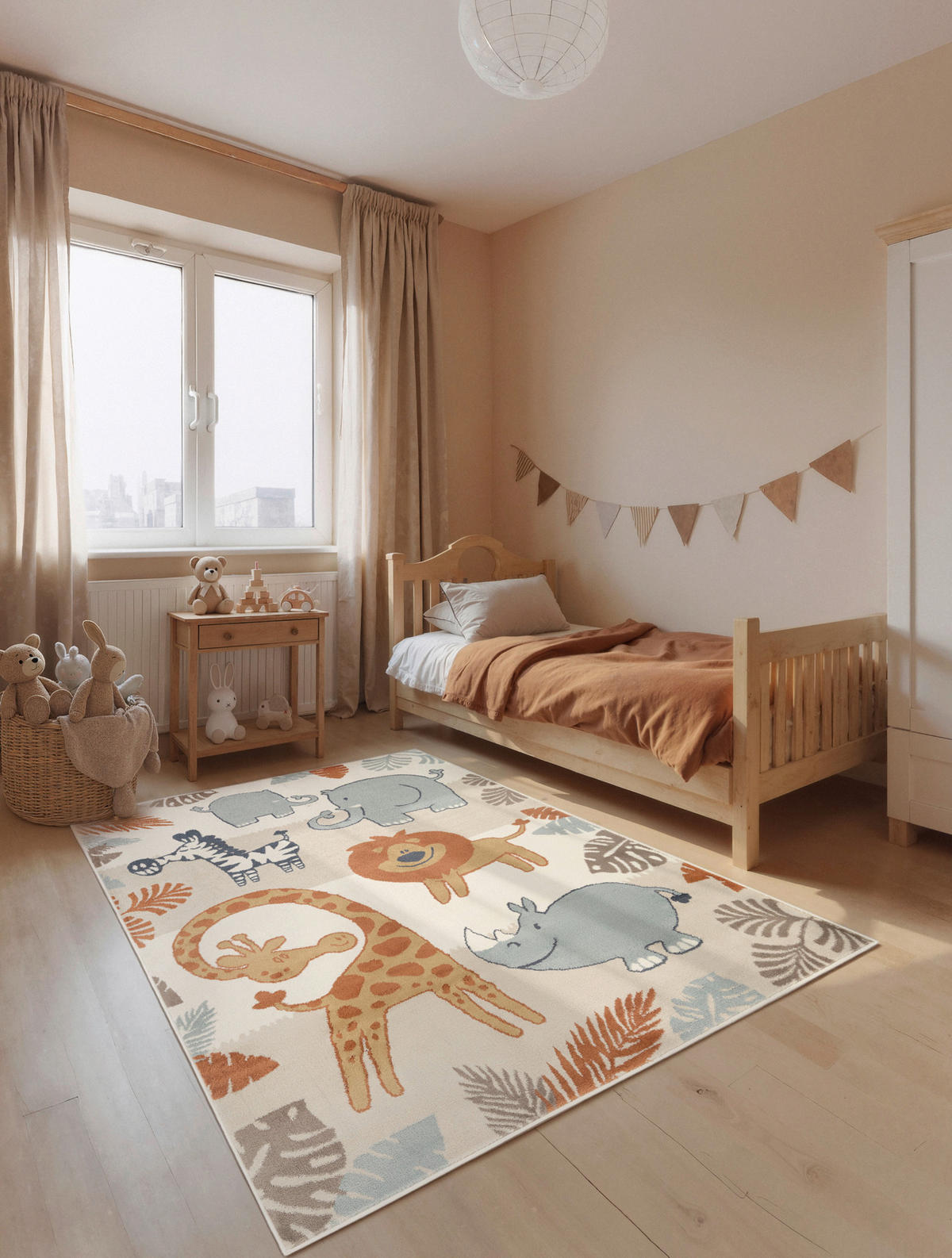 KINDERTEPPICH 200/290 cm Adventures Tier  - Multicolor/Creme, Design, Kunststoff/Textil (200/290cm) - Hanse Home