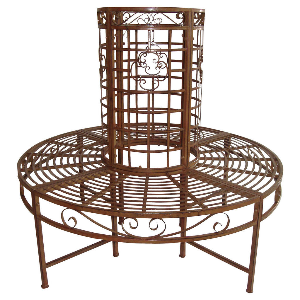 Baumbank Metall 4-Sitzer Larissa Rund