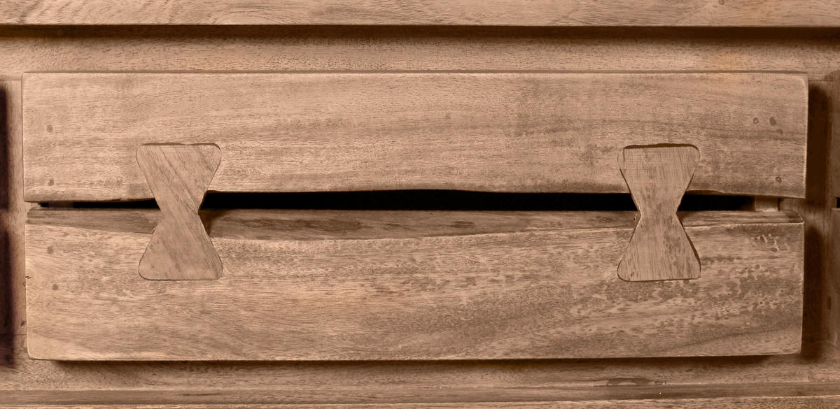 LOWBOARD  160/55/40 cm 3 Schublade(n)  - Schwarz/Naturfarben, Design, Holz/Metall (160/55/40cm) - MID.YOU