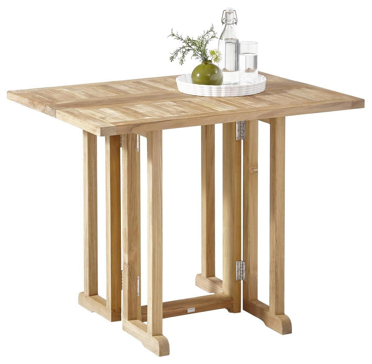GARTENKLAPPTISCH 90/70/73 cm Holz - Teakfarben, KONVENTIONELL, Holz (90/70/73cm) - Jan Kurtz