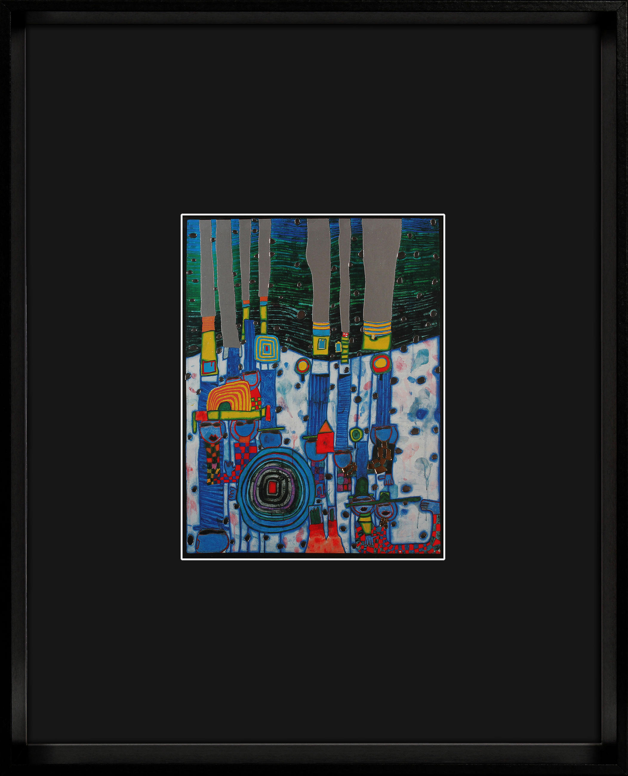 KUNSTDRUCK Landschaft & Natur, Abstraktes, Städte 31,3/25/4 cm  - Multicolor/Schwarz, Basics, Holz/Papier (31,3/25/4cm)