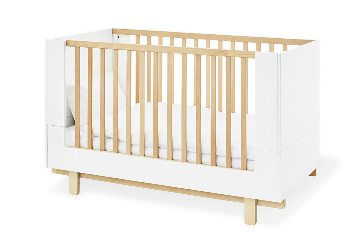 GITTERBETT PINOLINO BOKS 70/140 cm  - Ahornfarben/Weiß, Trend, Holz/Holzwerkstoff (70/140cm) - Pinolino