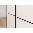 SCHWEBETÜRENSCHRANK 242/223/68 cm 3-türig Weiß  - Schwarz/Weiß, KONVENTIONELL, Holzwerkstoff/Metall (242/223/68cm) - Novel
