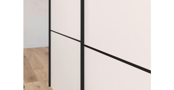 SCHWEBETÜRENSCHRANK 242/223/68 cm 3-türig Weiß - Schwarz/Weiß, KONVENTIONELL, Holzwerkstoff/Metall (242/223/68cm) - Novel