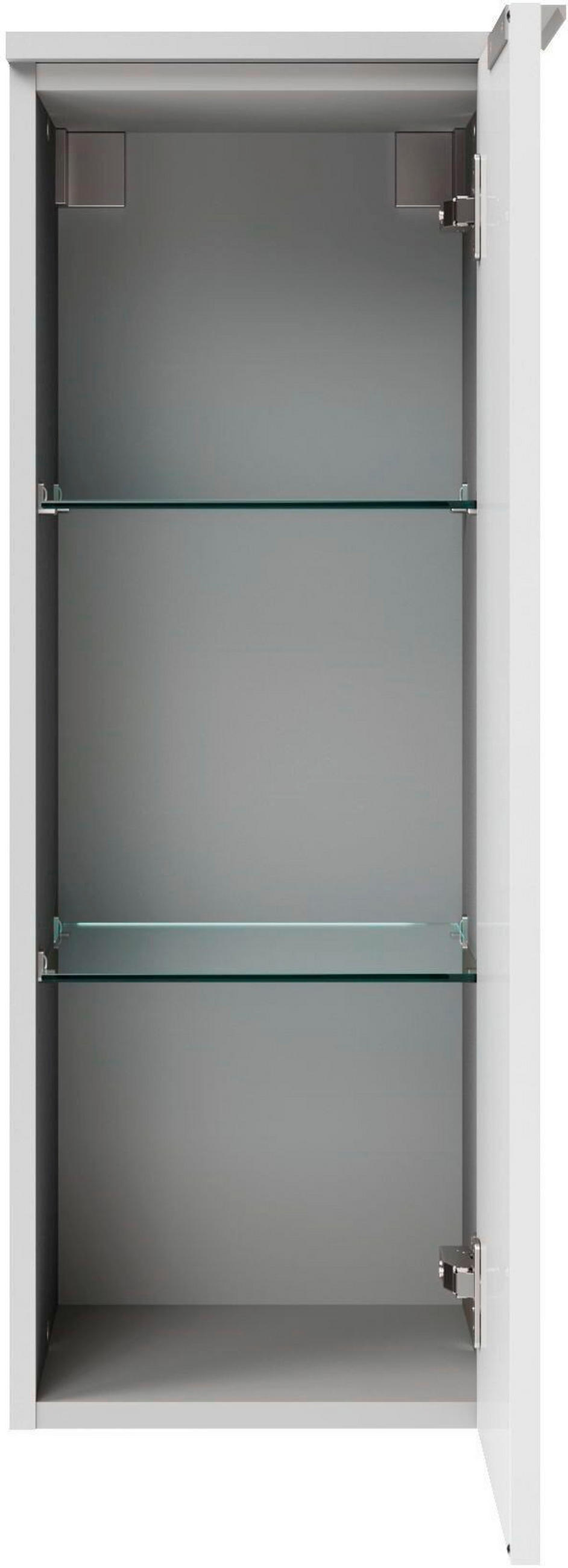 MIDISCHRANK 30,2/82,6/32 cm  - Silberfarben/Weiß, MODERN, Glas/Holzwerkstoff (30,2/82,6/32cm) - Voleo