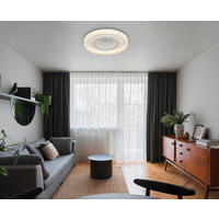 LED MENNYEZETI LÁMPA - fehér/átlátszó, Konventionell, műanyag/fém (48/7cm) - Globo