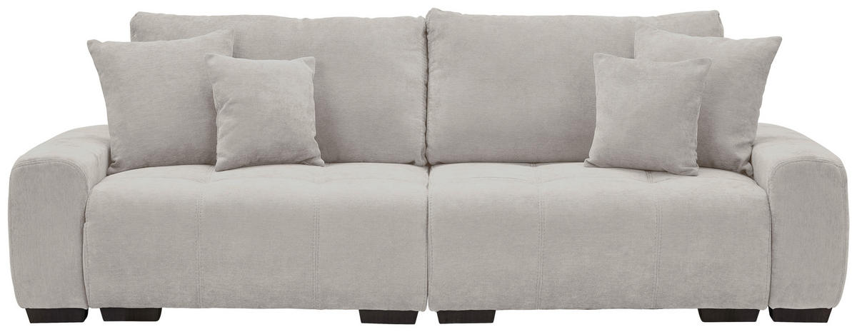 BIGSOFA in Chenille Naturfarben  - Dunkelbraun/Naturfarben, KONVENTIONELL, Kunststoff/Textil (250/100/90cm) - Carryhome