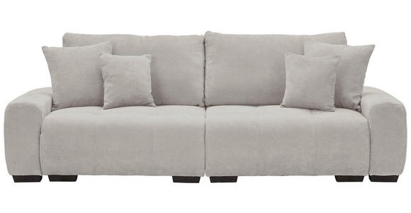BIGSOFA  in Chenille Naturfarben  - Dunkelbraun/Naturfarben, KONVENTIONELL, Kunststoff/Textil (250/100/90cm) - Carryhome