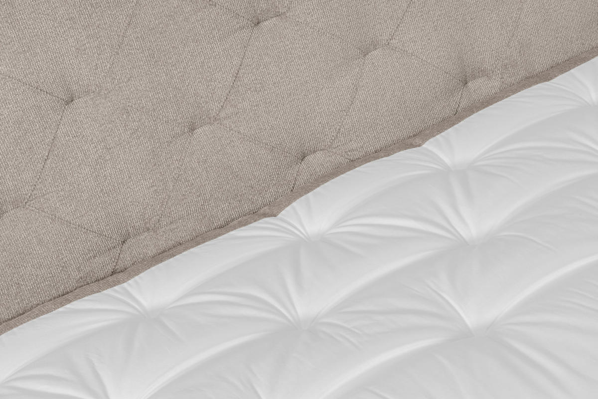 BOXSPRING-ÁGY 120/200 cm  bézs  - bézs/tölgyfa, Konventionell, textil/fa (120/200cm) - Welnova