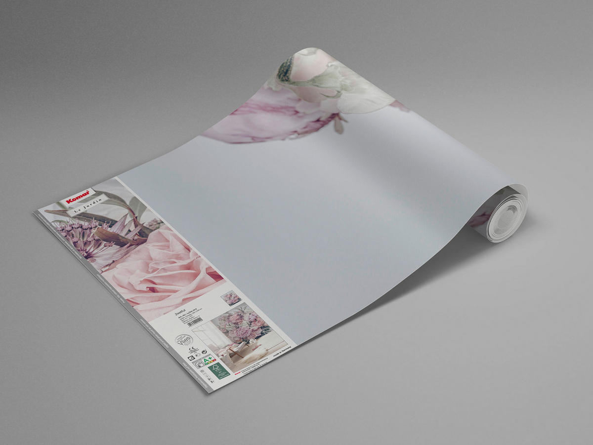 VLIESTAPETE  - Rot/Rosa, Basics (200/250cm) - Xora