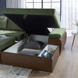 ECKSOFA in Flachgewebe Braun, Olivgrün 271/175 cm - Braun/Olivgrün, Design, Kunststoff/Textil (271/175cm) - Xora