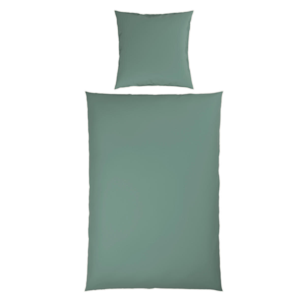 BETTWÄSCHE Calla Flachgewebe 155/220 cm  - Salbeigrün, Basics, Textil (155/220cm) - Dieter Knoll