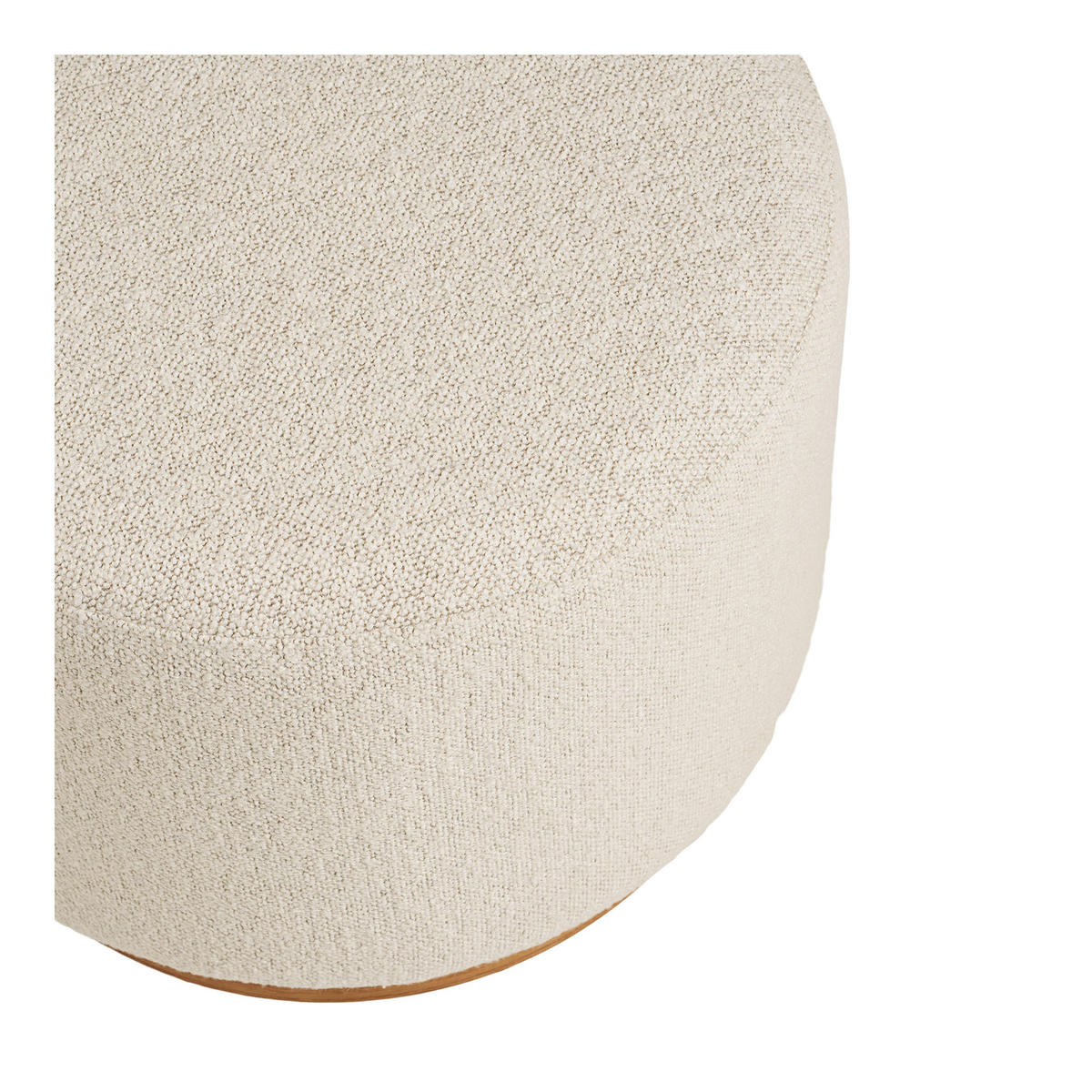 HOCKER in Textil Beige  - Beige/Kieferfarben, Basics, Holz/Textil (50/50/41cm)