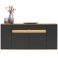 SIDEBOARD Anthrazit, Eichefarben  180,6/82/42 cm  - Eichefarben/Anthrazit, MODERN, Holzwerkstoff/Metall (180,6/82/42cm) - Dieter Knoll