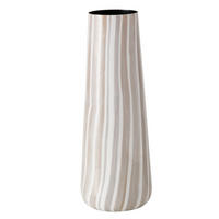 VASE  - Beige/Weiß, Basics, Metall (15,5/41cm) - Ambia Home