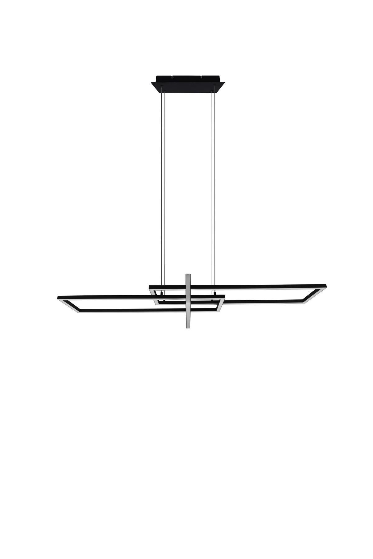 LED-HÄNGELEUCHTE 110/40/150 cm  - Schwarz, Design, Metall (110/40/150cm) - Trio Leuchten