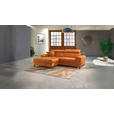 ECKSOFA  in Velours Orange   - Schwarz/Orange, Design, Textil/Metall (181/267cm) - Carryhome