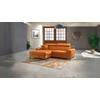 ECKSOFA in Velours Orange  181/267 cm  - Schwarz/Orange, Design, Textil/Metall (181/267cm) - Carryhome