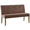 SITZBANK 137/92/66 cm Webstoff Braun, Eichefarben Eiche massiv  - Eichefarben/Braun, KONVENTIONELL, Holz/Textil (137/92/66cm) - Cantus
