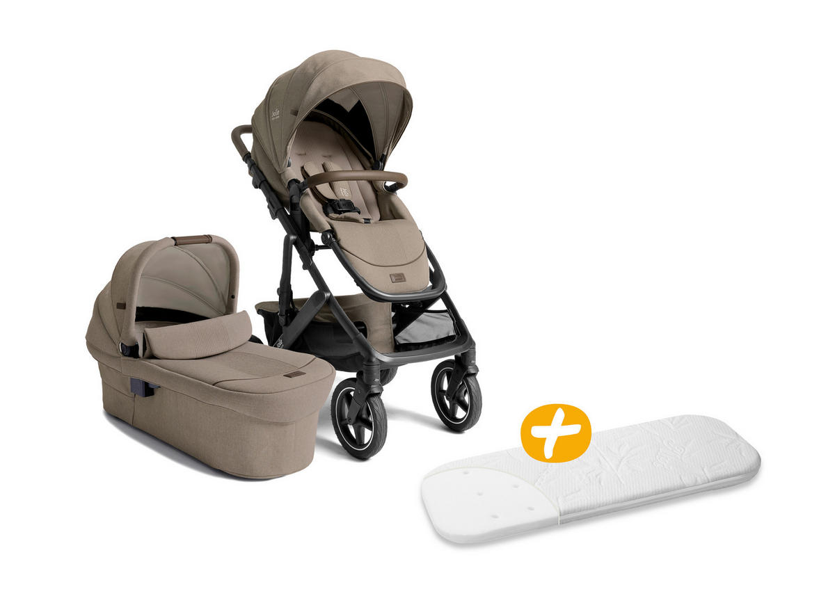 KINDERWAGENSET  Vinca 2in1  Sandstone  - Sandfarben/Schwarz, Basics, Textil/Metall (65/109/97cm) - JOIE SIGNATURE
