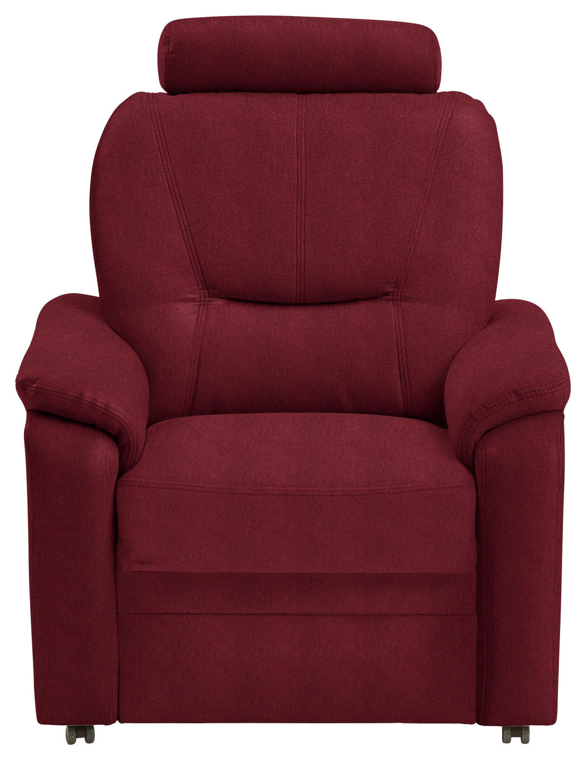 FERNSEHSESSEL Chenille Rot  - Rot/Schwarz, Konventionell, Kunststoff/Textil (90/96/89cm) - Beldomo Comfort
