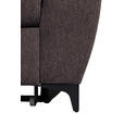 ECKSOFA Dunkelbraun Velours Bettkasten, Schlaffunktion, Rücken echt, Kopfteilverstellung, Liegefläche im Originalstoff  - Dunkelbraun/Schwarz, KONVENTIONELL, Textil/Metall (217/255cm) - Carryhome