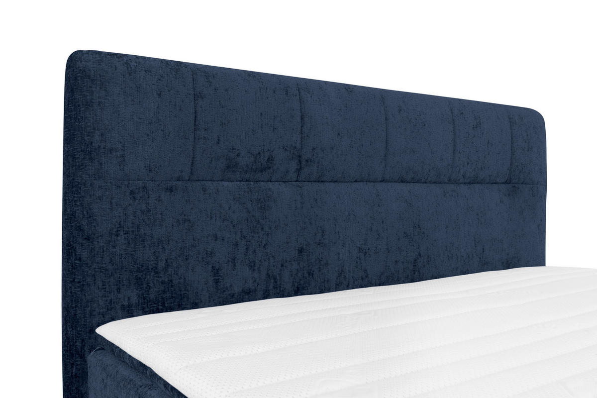 BOXSPRINGBETT 160/200 cm  in Dunkelblau  - Schwarz/Dunkelblau, Design, Textil/Metall (160/200cm) - Esposa