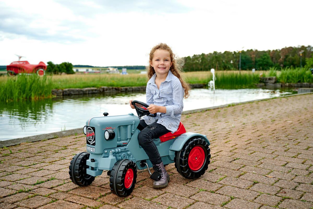 KINDERTRAKTOR BIG Eicher Diesel ED 16  - Blau/Rot, Basics, Kunststoff (46/80/40cm) - BIG