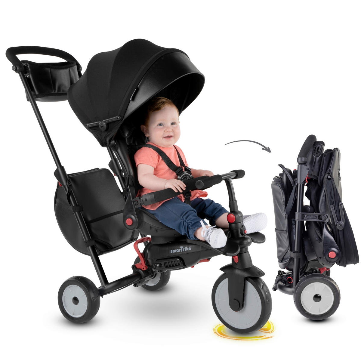 DREIRAD - Schwarz, Basics, Metall (48/96/102cm)