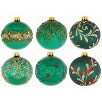 KARÁCSONYFAGÖMB - aranyszínű/zöld, Lifestyle, Üveg/fém (10cm) - X-Mas