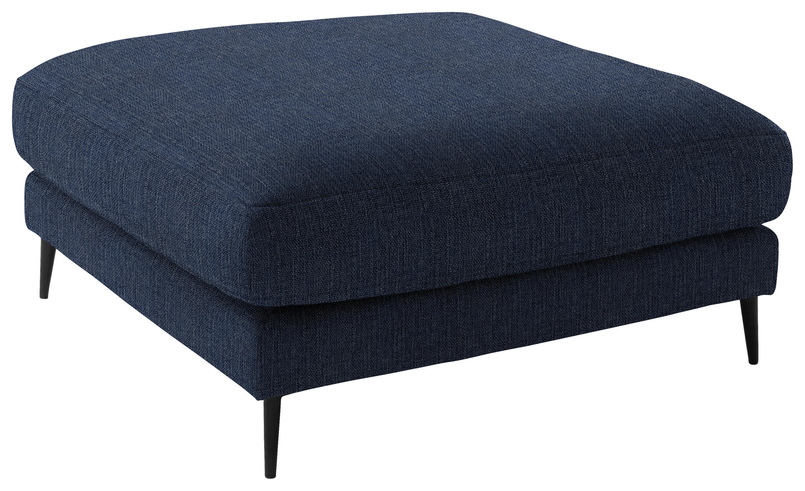 HOCKER in Textil Dunkelblau  - Schwarz/Dunkelblau, Design, Textil/Metall (120/43/90cm) - Dieter Knoll