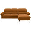 ECKSOFA in Flachgewebe Currygelb  - Currygelb/Schwarz, Konventionell, Textil/Metall (260/181cm) - Beldomo Speed
