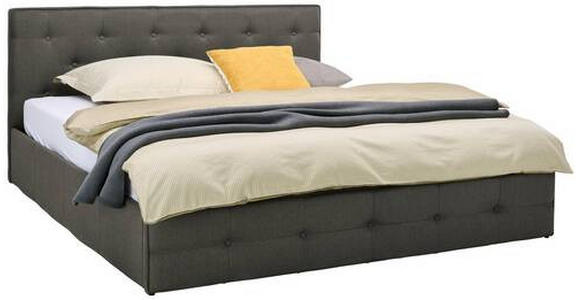 POLSTERBETT Lattenrost, Bettkasten Dunkelgrau 180/200 cm - Dunkelgrau, MODERN, Holz/Textil (180/200cm) - Carryhome