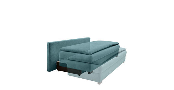 SCHLAFSOFA in Webstoff Blau  - Blau/Schwarz, KONVENTIONELL, Kunststoff/Textil (207/74-94cm) - Venda