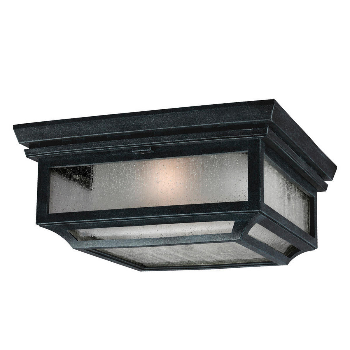 AUSSENDECKENLEUCHTE - Zinkfarben, Konventionell, Glas/Kunststoff (14.5/33cm) - Elstead Lighting