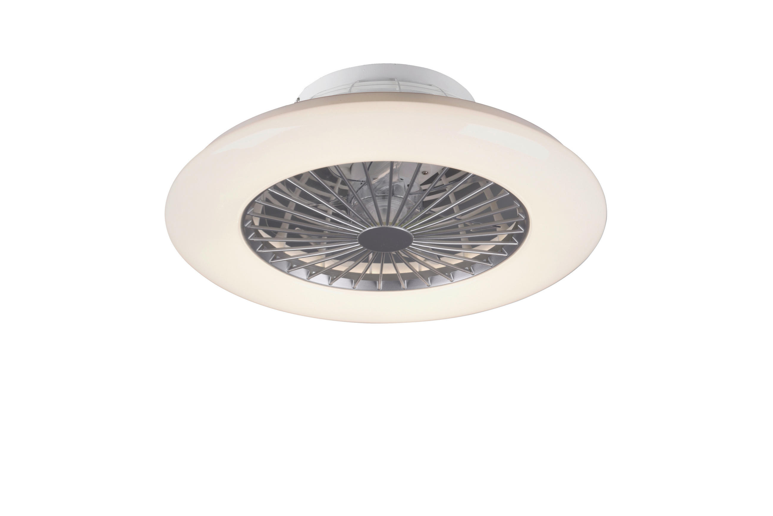 STROPNÝ VENTILÁTOR, 50/16,8 cm - priehľadné/biela, Lifestyle, plast (50/16,8cm) - Mican