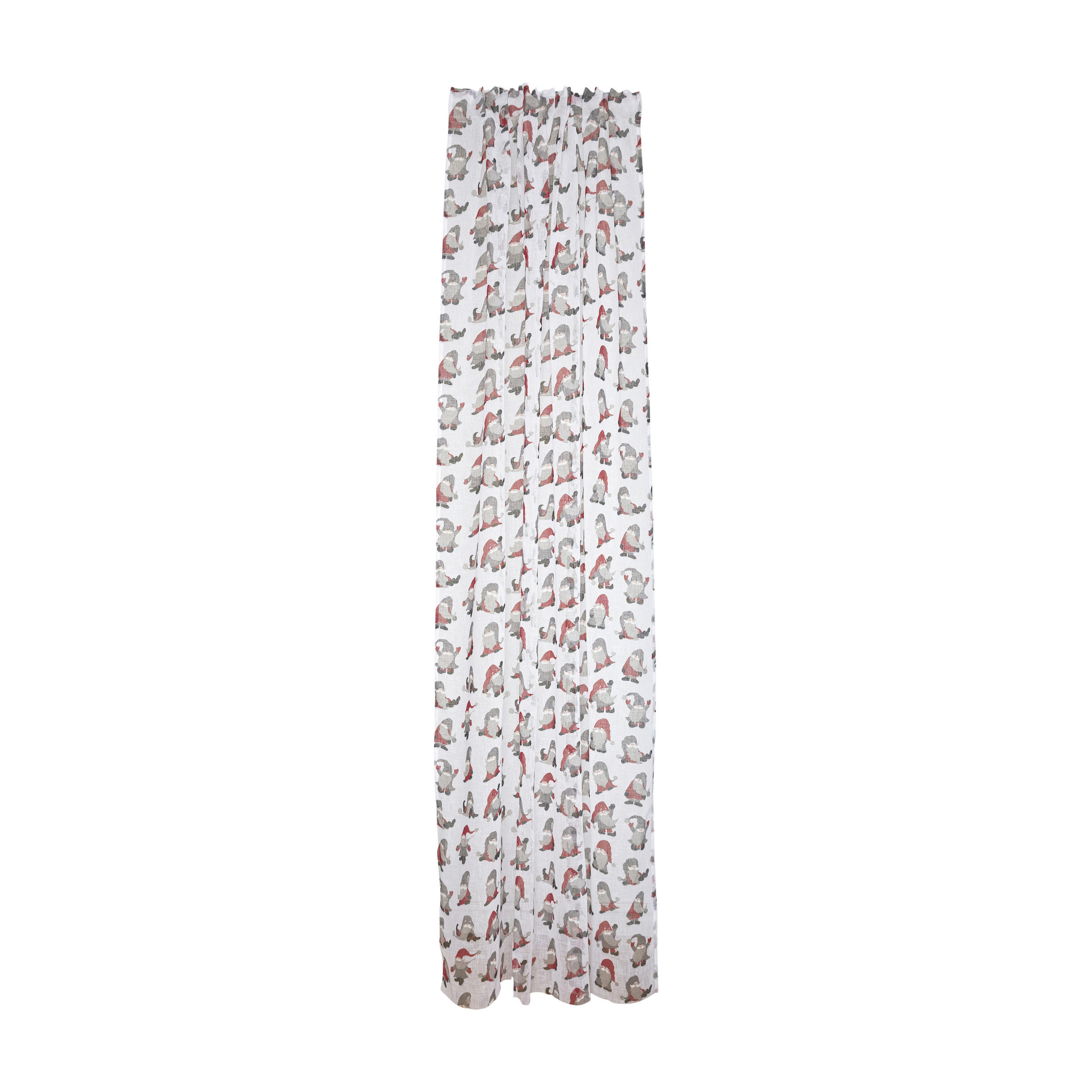 SPETS transparent röd, vit /130/250 cm