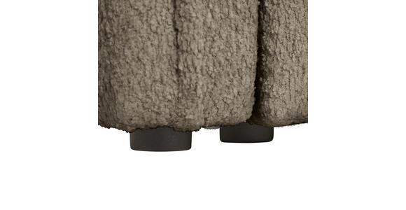 ECKSOFA Taupe Chenille  - Taupe/Schwarz, KONVENTIONELL, Kunststoff/Textil (233/193cm) - Carryhome