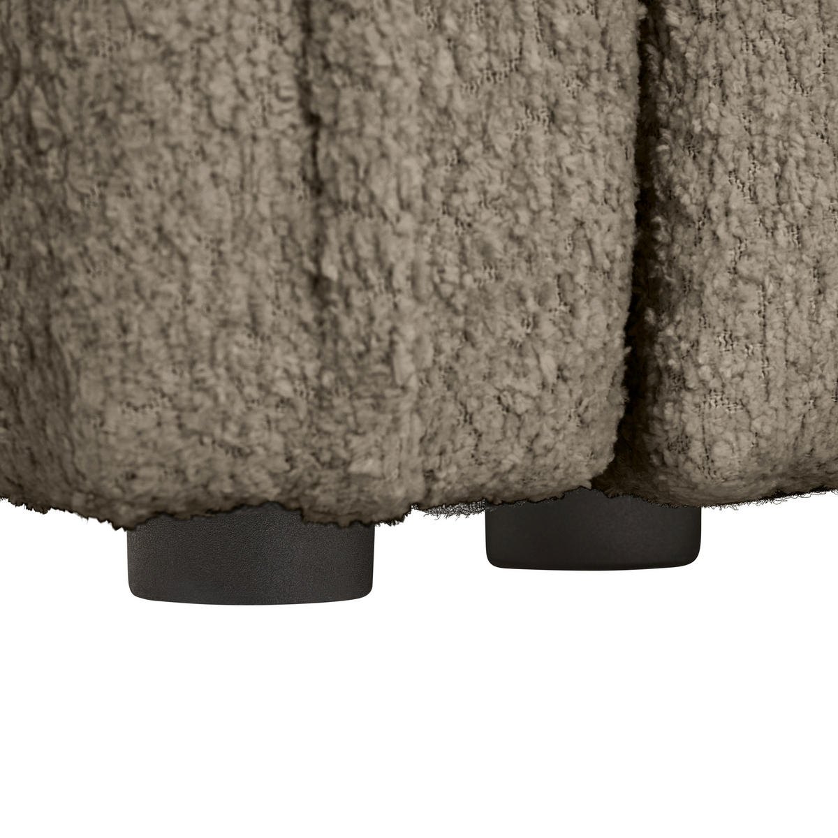 ECKSOFA in Chenille Taupe  - Taupe/Schwarz, Konventionell, Kunststoff/Textil (233/193cm) - Carryhome