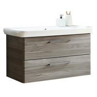 WASCHTISCHKOMBI 96 cm  - Chromfarben/Weiß, KONVENTIONELL, Keramik/Holzwerkstoff (96cm) - Sadena